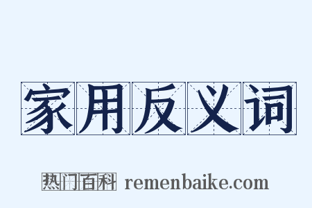 家用反义词是什么意思的图片